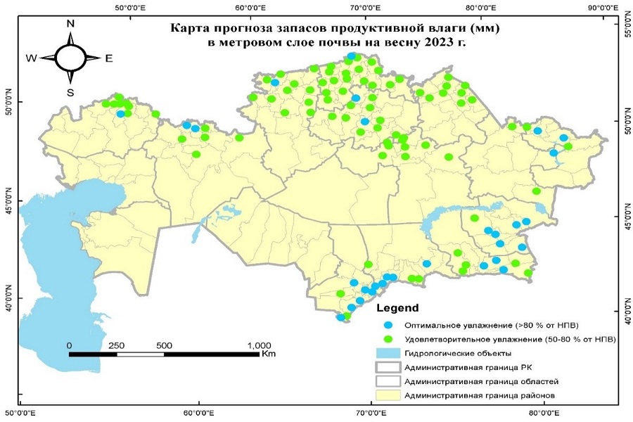 Хороший влагозапас прогнозируют к началу посевной в зерновом поясе Казахстана
